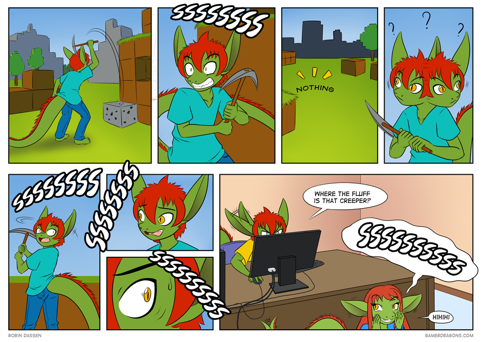 Gamer Dragon comic hidden creeper