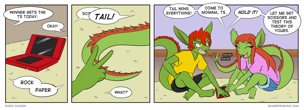 Gamer Dragon comic Rock Paper Tail