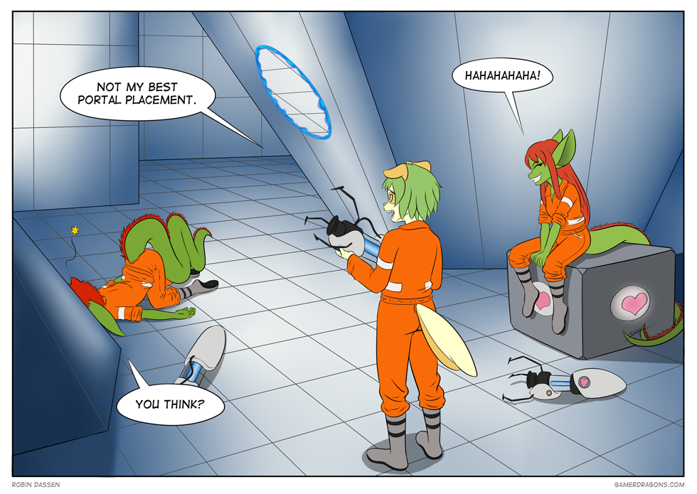 Gamer Dragon comic Portal 2